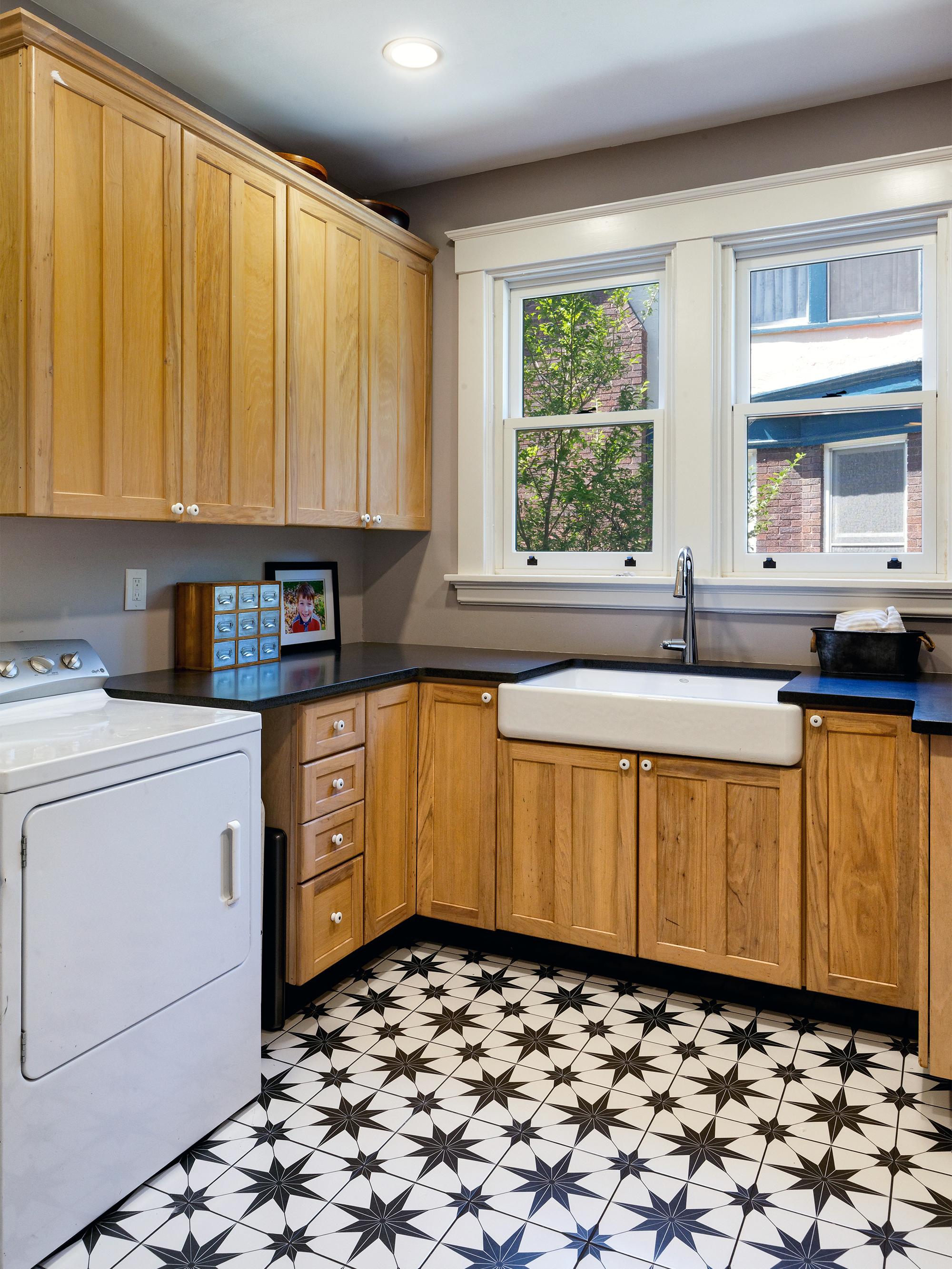 kitchen converted to first-floor laundry