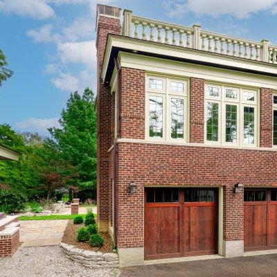 Addition over garage, slate patio residential architecture Cincinnati