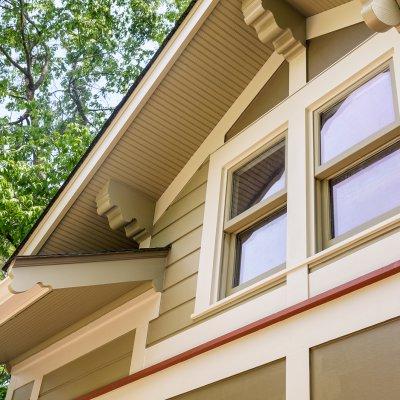 garage bracket and trim detail