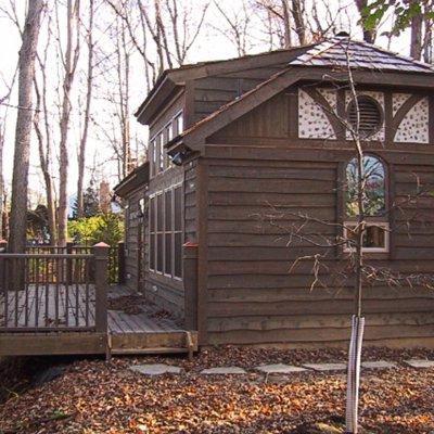 Artist's Studio side/rear view and deck  