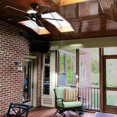 Ceiling fan, sky lights, Wilcox Architecture